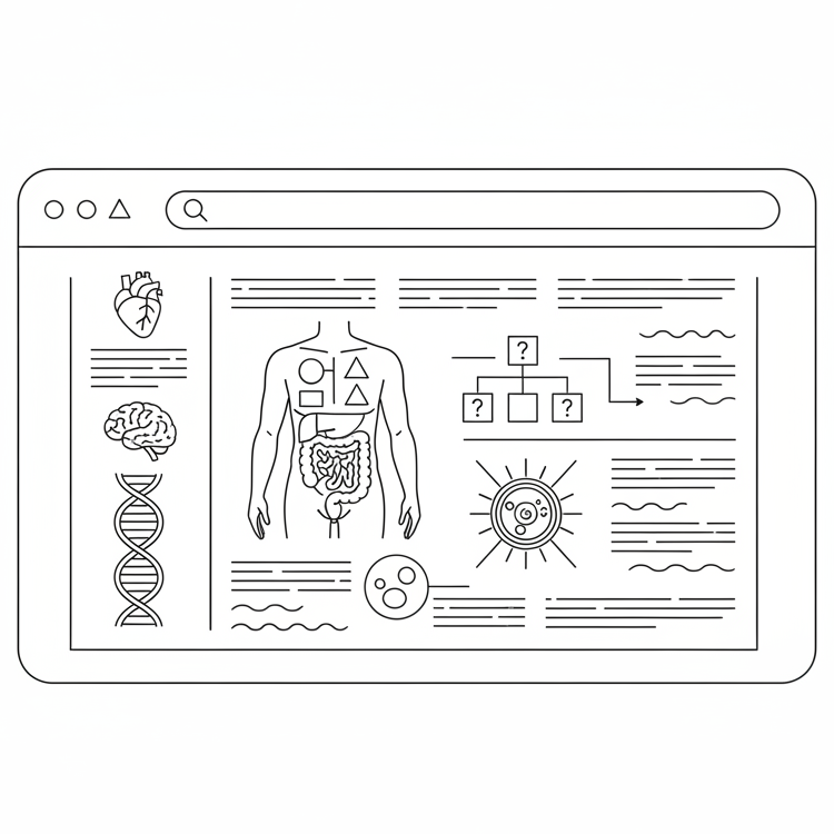 A web browser with medical information.